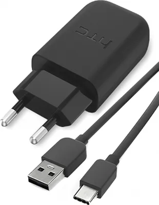 Produktbild von Original HTC TC-P5000 + DCM-700 in Schwarz für U11 Datenkabel Typ-C Netzteil 5 V/2,5 A, 9V/1,7 A, 12 V/1,25 A Schnellladegerät Ladegerät Aufladekabel Travel Charger USB Typ-C + gratis Emiro Bildschirm Reinigungspad
