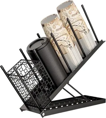 Image de Porte-gobelets Famanu pour gobelets en papier - Noir
