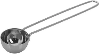 Produktbild von Ibenzoa® Kaffeedosierlöffel aus Edelstahl – langer Griff 19,1 cm, für ca. 8 g Kaffeepulver, 19,1×3,8×2,3 cm, 29 g, silber, spülmaschinenfest
