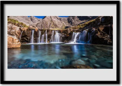 Produktbild von Bild 70x50 MDF-Rahmen Wandkunst Wasserfall Natur