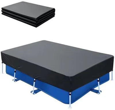 Productafbeelding van Zwembadafdekzeil Rechthoek 225x150 cm - 225 x 150 cm Afdekzeil - Polyethyleen Blauw - Voor Bovengrondse Zwembaden