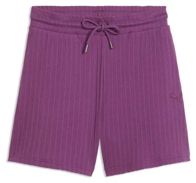 Productafbeelding van PUMA dames shorts, model HER, met hoge taille, maat XL, kleur: pruimpaars