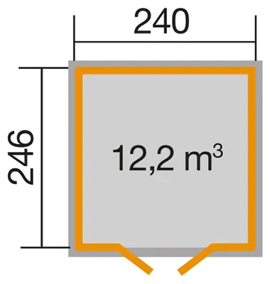 Immagine prodotto di WEKA Casetta svedese Gr.3 in legno Casetta per attrezzi con pareti di 32 mm di spessore Armadio per attrezzi Pavimento incluso Casetta da giardino 5,9 m² Tetto a due falde