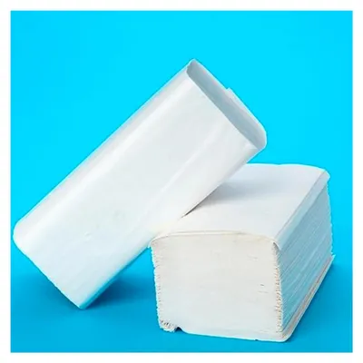 Produktbild von Falthandtücher 3200 Blatt | weiß | 2-lagig, 23x25 cm | praktischer V-Falz für Handtuchspender in Toiletten, Büros, Praxen, Studios