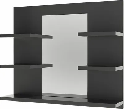 Immagine prodotto di Specchio contenitore bagno Vicco Wilbur Antracite 58.8 x 50 cm con ripiani, Model 56240