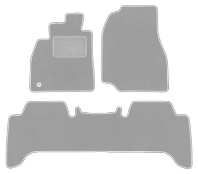 Productafbeelding van Velours automatten voor Toyota Land Cruiser J100 1998-2007 – 3-delig, grijs, op maat – Wielganizator OSLO