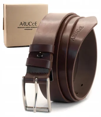 Produktbild von Arucce Visconti Klassischer Herren Ledergürtel Dunkelbraun