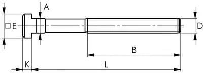 Produktbild von T-Nutenschraube DIN 787 T-Nut 14mm M12 L.160mm Güte 10.9 AMF