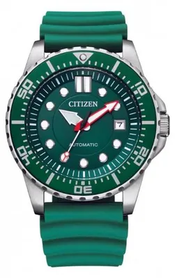 Zdjęcie produktu dla Model Citizen z automatycznym mechanizmem, zieloną tarczą i gumowym paskiem, 43 mm