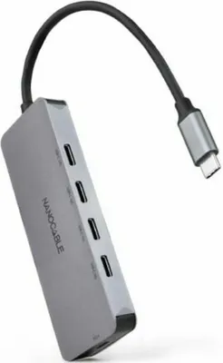 Obrázok produktu pre Nanocable 10.16.4505, USB 3.2 Gen 1 (3.1 Gen 1) Type-C, USB 3.2 Gen 2 (3.1 Gen 2) Type-C, 5000 Mbit/s, Šedá, Hliník, 100 W