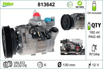 Produktbild von VALEO 813642 DCS17E Klimaanlage Klimakompressor PAG 46 R134a für VOLVO XC90 I (275)