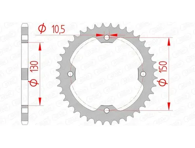 Produktbild von AFAM Kettenrad Stahl Standard - 520
