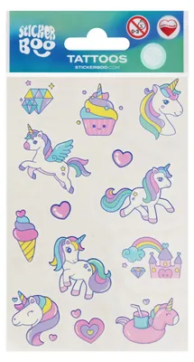 Obrázek produktu pro Tetování Unicorn 2, 10×18, samolepka Boo 559308