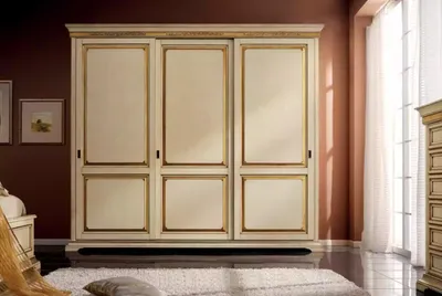 Produktbild von Kleiderschrank Holz Schrank Schlafzimmer Möbel Design Schränke Beige