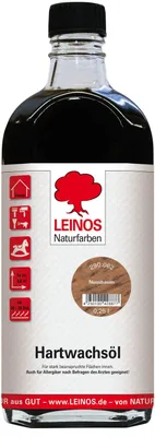 Produktbild von LEINOS Hartwachsöl Nussbaum Dunkel 0,25 l – Hartwachsöl innen, seidenmatt