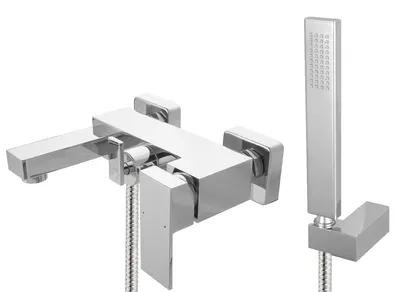 Produktbild von PaulGurkes Aufputz Wannenarmatur mit Handbrause und Halterung