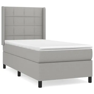 Produktbild von vidaXL Boxspringbett mit Matratze Hellgrau 80x200 cm Stoff