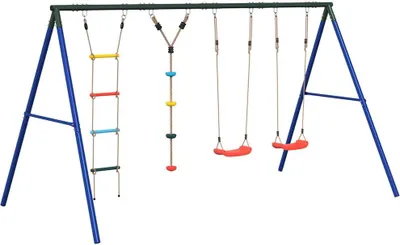 Immagine prodotto di vidaXL Set di altalene con sedili per altalene Scala di corda Altalena per arrampicarsi