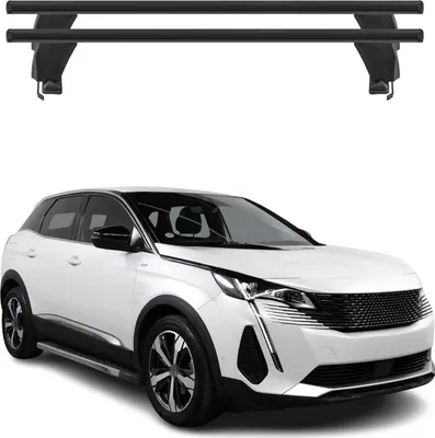 Image de Menabo Barres de toit de base pour Peugeot 3008 II 2021-2024 FL Alu Noir 2x