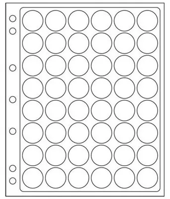 Produktbild von Kunststoffhüllen ENCAP, für 48 Münzen mit einem InnenØ von 22,2 bis 23 mm