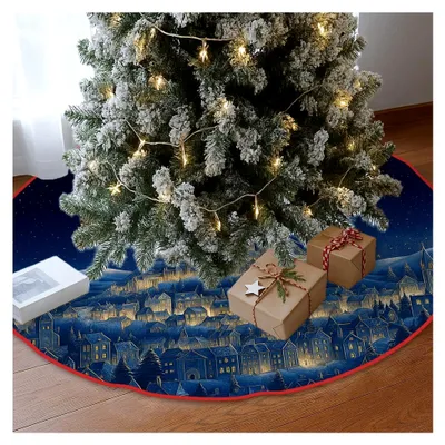 Produktbild von Weihnachtsbaumrock in schneeblau für Innen- und Außenbereich, 152,4 cm