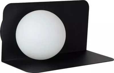 Produktbild von Wandleuchte Schwarz Weiß Schlafzimmer G9 Glas Kugelschirm B:24 cm Wandlampe blendarm