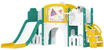 Produktbild von AIYAPLAY Kinderrutsche 7 in 1 Indoor und Outdoor Spielplatz für 1-3 Jahre, Gelb
