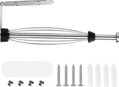 Produktbild von Küchenrolhalter mit Dämpfungs-Effekt aus Edelstahl - einfache Bedienung - ohne Bohren - Küche und Badezimmer