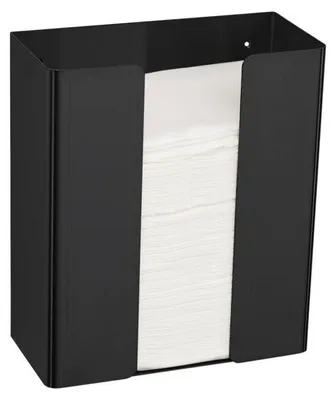 Spender für Papierhandtücher 550 Blatt Kapazität Edelstahl Schwarz