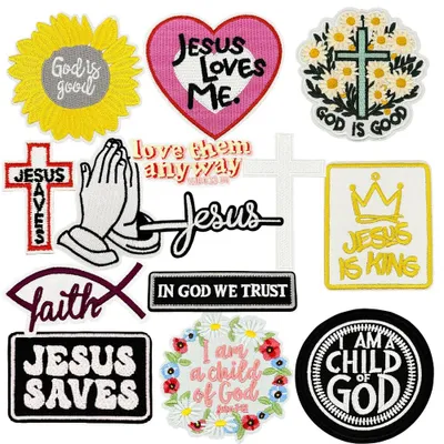 14er-Set Aufbügel-Patches, gestickt, für Kleidung & Accessoires