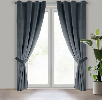Produktbild von Eurofirany 429521, Durchscheinend, Graphit, Einfarbig, Polyester, Öse, 200 g/m²