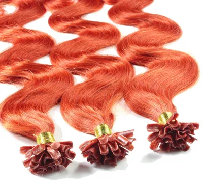 Zdjęcie produktu dla Przedłużanie włosów metodą bonding naturalne włosy #8/43 jasny blond czerwono-złoty 1 g