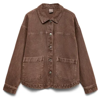 Image de Vero Moda 10331693-S, veste chemise, femme, adulte, fermeture à boutons, coton, marron