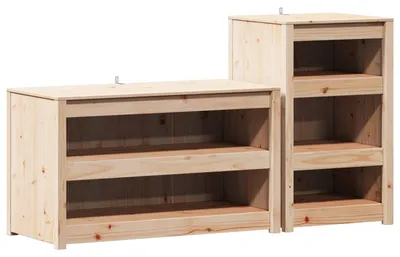 Productafbeelding van vidaXL Buitenkeuken kast MEPPEL, 2 stuks, natuurlijke Douglas hout
