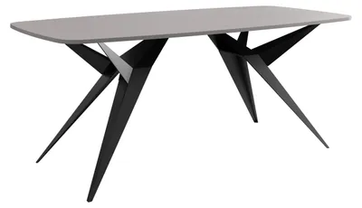 Produktbild von MIRJAN24 Tisch Axis 160, Esszimmer Tisch, Beine aus Stahl (Farbe: Schwarz / Hellgrau)
