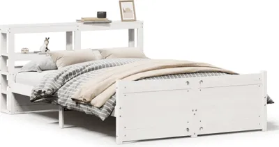 Immagine prodotto di vidaXL Struttura letto con testiera senza materasso bianco 120x200 cm