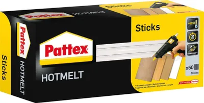 Image de Pattex Hot Sticks, transparent, ° 11 mm, 50 Sticks, 1kg,
