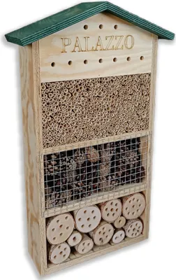 Produktbild von Dokkodo – Insektenhotel Palazzo – Nachhaltiges Bienenhaus aus Holz | Wetterfest & Ideal für Naturschutz