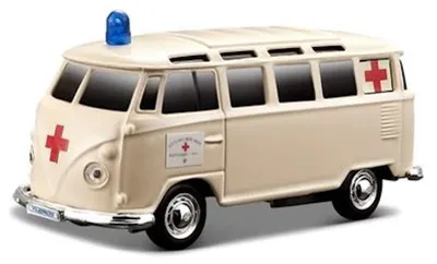 Produktbild von Maisto - VW T1 Einsatzfahrzeug mit Licht & Sound (12cm) Krankenwagen