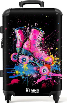 Obrázek produktu pro NoBoringSuitcases.com Tvrdý kufr střední 67x43x25 cm, 72L, Graffiti Sport: Rollerblades, cestovní kufr na 4 kolečkách