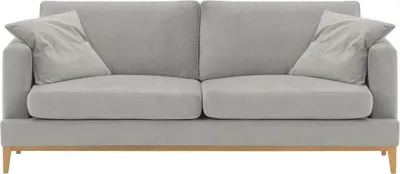 Produktbild von SLF24 - Dreisitzer-Sofa Covex Wood - hellgrau - Velluto 15