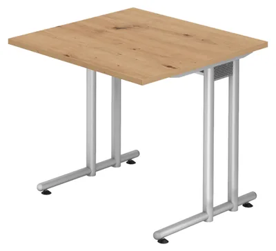 Zdjęcie produktu dla Biurko bümö seria N – wykończenie: dąb sękaty, wymiary: 80 x 80 cm