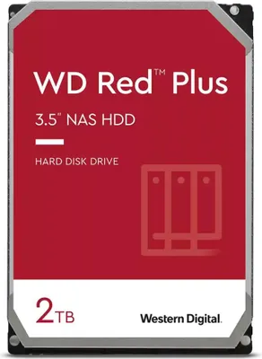 Zdjęcie produktu dla Western Digital Red Plus , 2 TB, 5400 RPM, 64 MB, 3.5", SATA