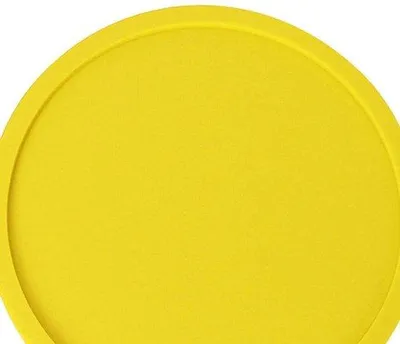 Immagine prodotto di Set di sottobicchieri in silicone giallo, rotondi, 10 cm, antiscivolo, 4 pezzi
