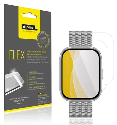 Image de 2x Film de protection d'écran pour HXQHSTBG IW05, recouvre 100% de l'écran, dipos Flex