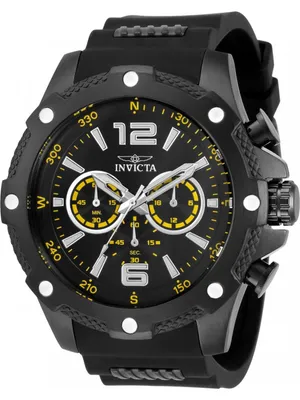 Zdjęcie produktu dla Invicta I-Force 34021 Zegarek męski - Mechanizm kwarcowy - Stal nierdzewna z czarną tarczą - 50 mm