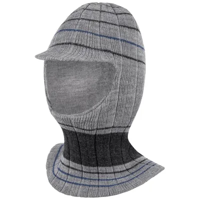 Produktbild von Jungen Wintermütze Schalmütze Schlauchmütze Strickmütze warme Mütze, Grau-Blau