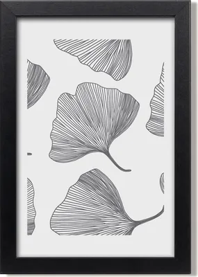 Produktbild von Bild 20x30 MDF-Rahmen, Wandkunst ginkgo