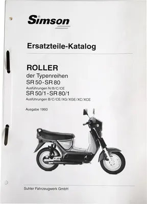 Produktbild von Ersatzteilkatalog SR50, SR80 (1993) *