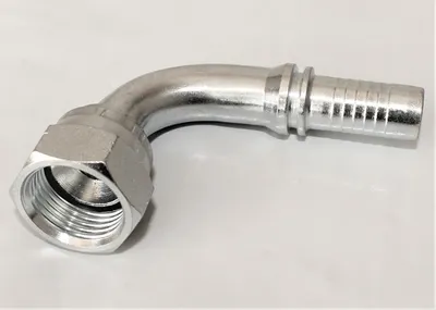Produktbild von 2 x Hydraulik Schlaucharmatur Hydraulikarmatur DKJ 90° 1" Tülle16 JIC UNF